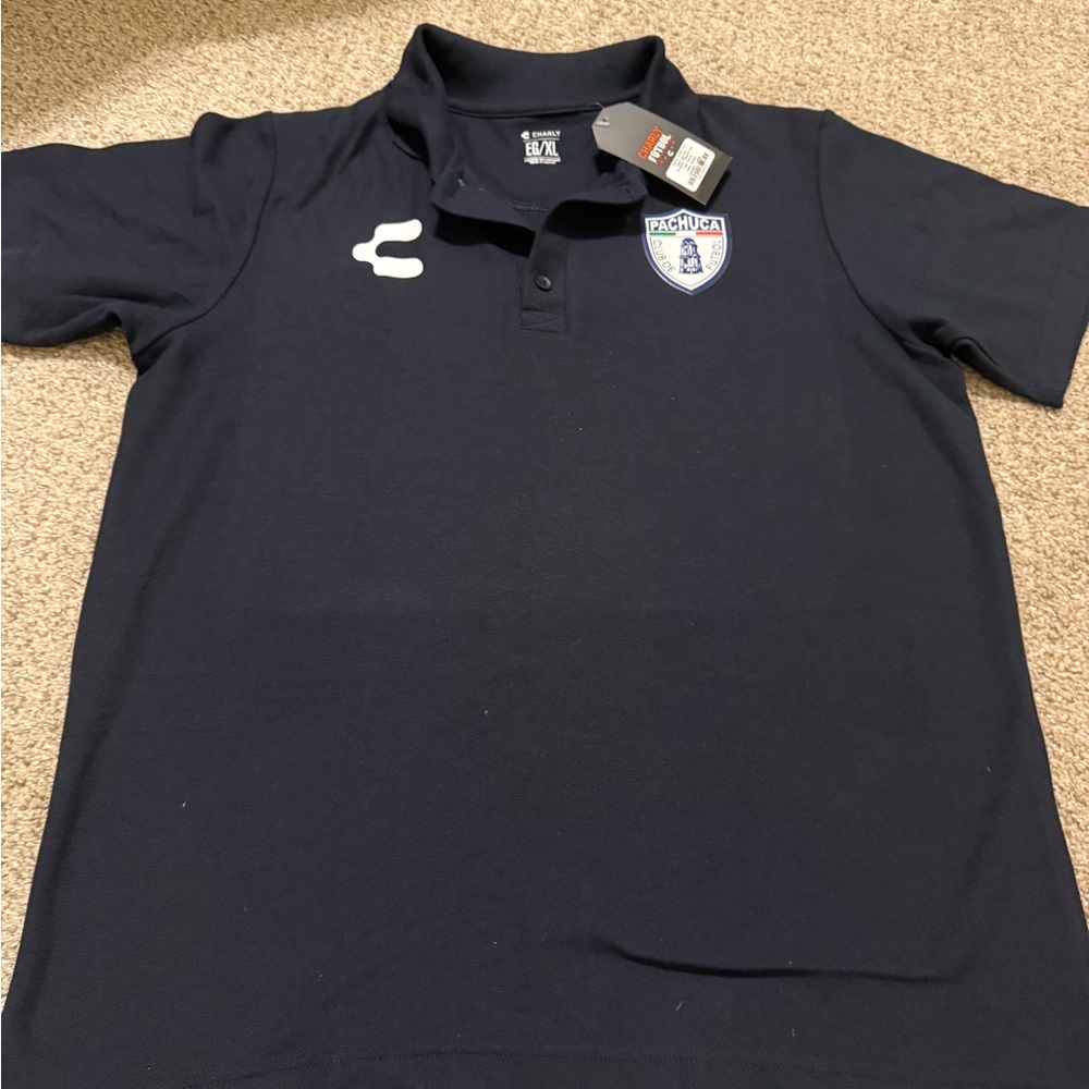 Men’s Charly soccer Navy Polo Shirt - Short Sleeve pachuca XL
